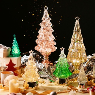 聖誕樹音樂盒髮光飄雪 八音盒網紅禮物雪花裝飾燈擺 件聖誕兒童禮品 聖誕禮物 交換禮物 節日禮物 禮物 聖誕禮物擺件