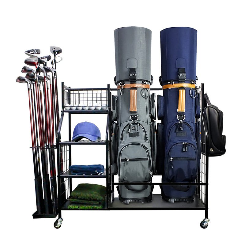 高爾夫球包架球桿置物架金屬收納展示架高爾夫用品練習場設備球袋