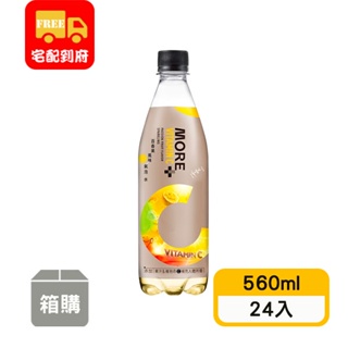 【味丹】多喝水MORE+維他命氣泡水-百香果風味(560ml*24入)