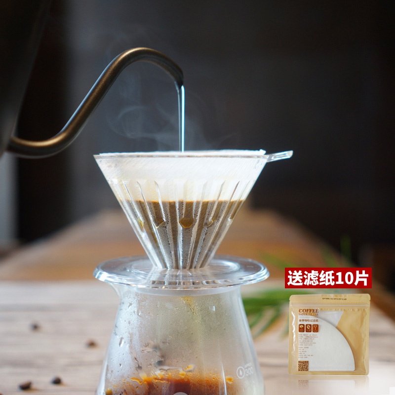 茶道 泰摩 冰瞳 手沖 v60 濾杯 滴濾式 過濾器 家用 咖啡壺 器具套裝 送濾紙 咖啡沖泡器 手沖咖啡