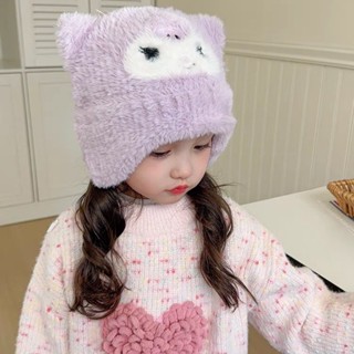 ✨時代生活✨ 三麗鷗兒童冬季毛絨帽 庫洛米 玉桂狗加厚帽子 保暖可愛耳朵護耳帽 男女童戶外套頭帽