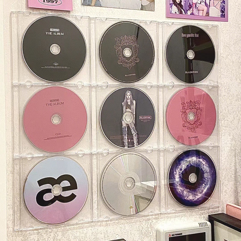 【熱賣爆款】cd收納盒墻專輯收藏透明亞剋力展示架dvd光碟光盤碟片防塵保護盒