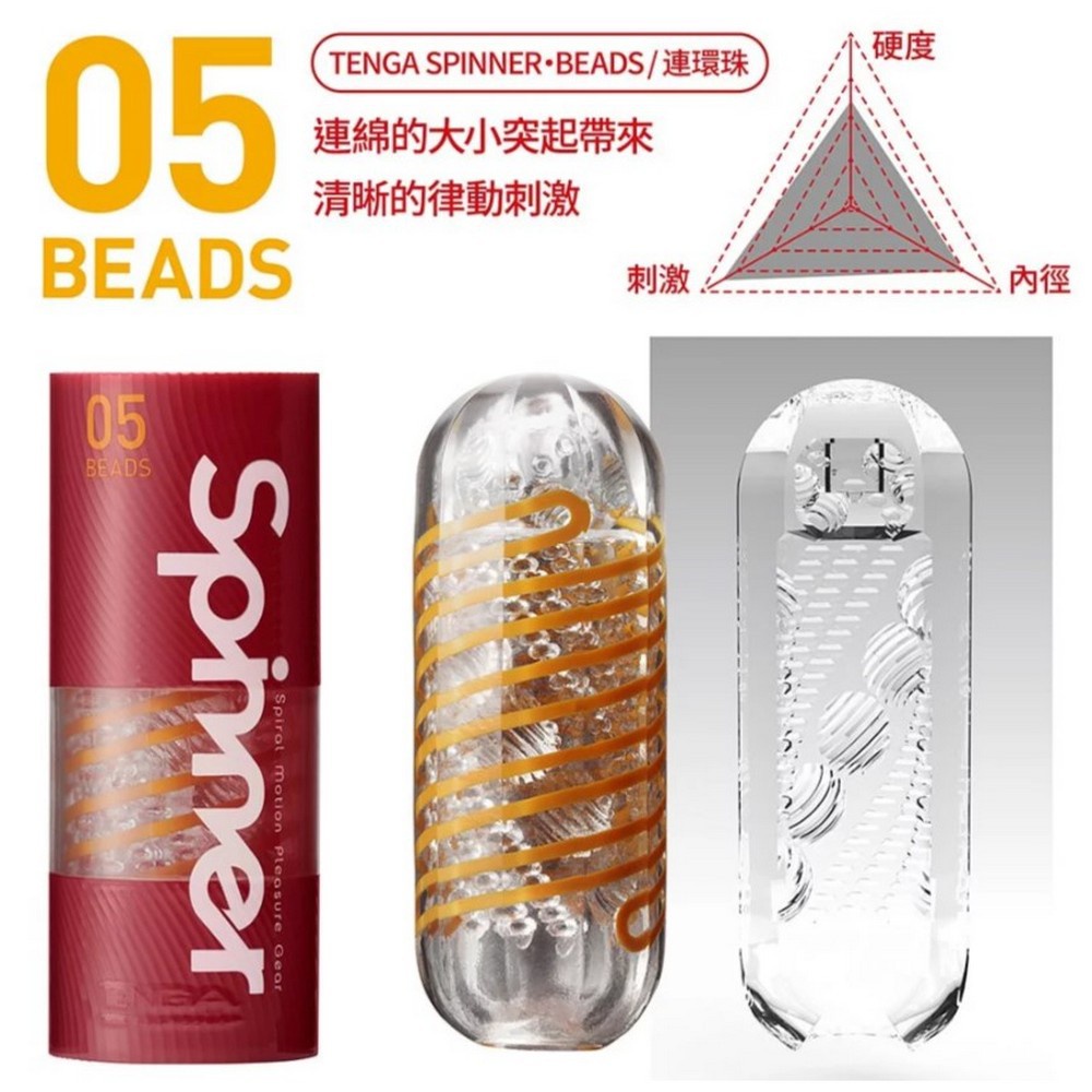 💝送280ml潤滑液💝日本TENGA SPINNER 05 BEADS連環珠 可重複使用男用飛機杯自慰套自慰器