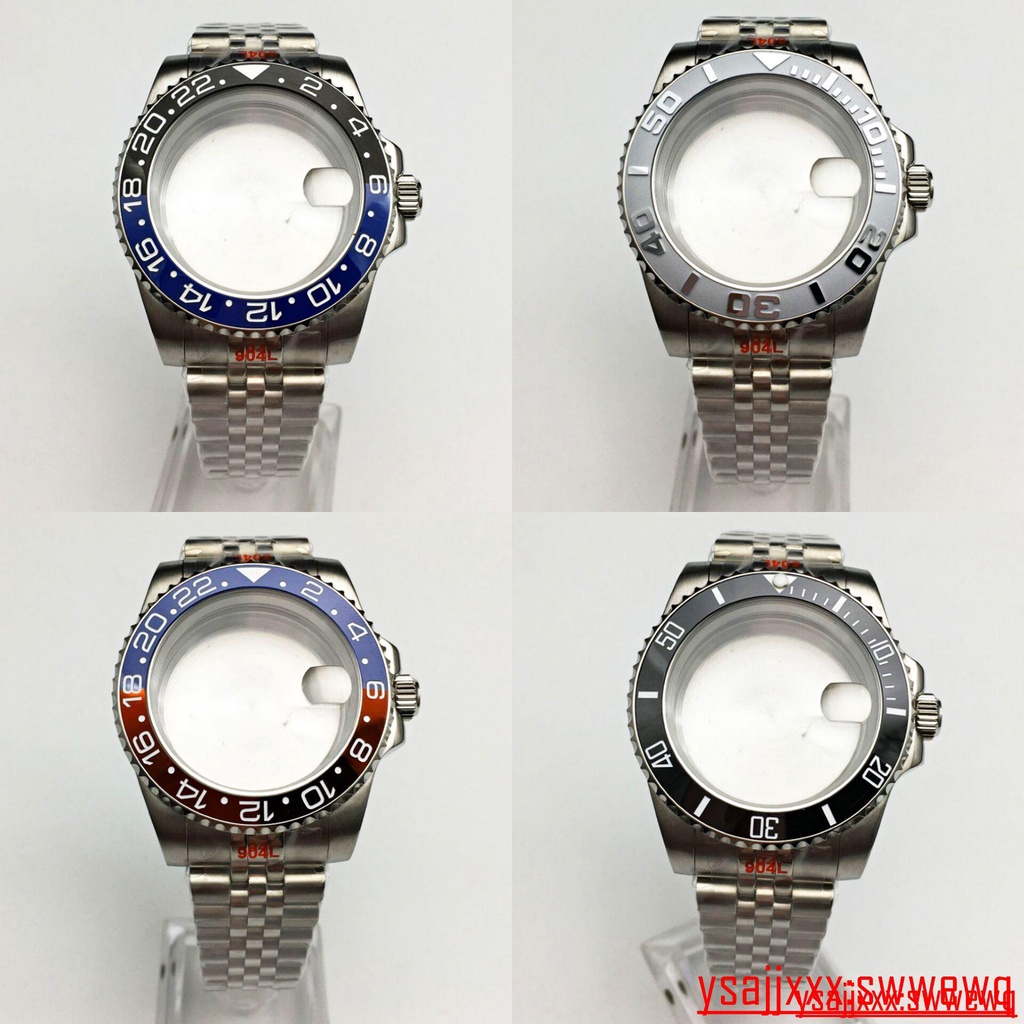 40MM手錶錶殼全套+不鏽鋼錶帶水鬼精工錶殼適合8215_821A_NH35_36