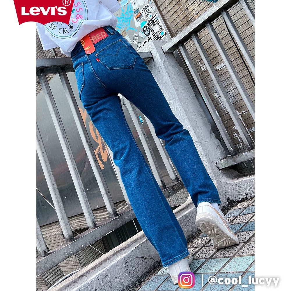 Levis Red工裝手稿風 Ribcage復古超高腰排釦牛仔合身靴型褲 深藍染石洗 女A2680-0000 熱賣單品