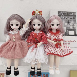 【臺灣出貨】新款30公分3D真眼bjd6分胖子體芭比娃娃洋娃娃過家家玩具生日禮物 兒童玩具 芭比娃娃 洋娃娃