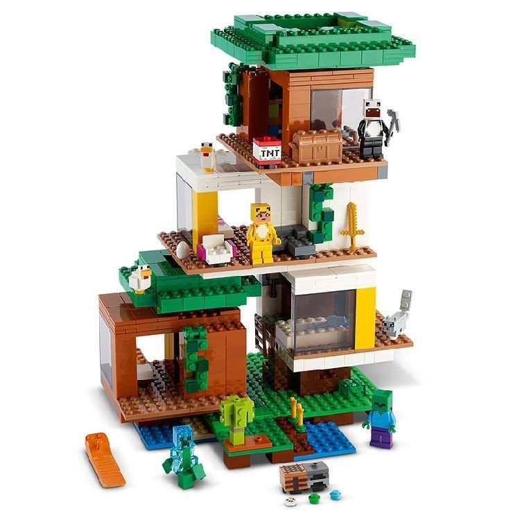 兼容樂高我的世界男女孩子拼插新款樹屋拼裝積木玩具79350 麥塊 益智玩具 拼裝積木 積木玩具