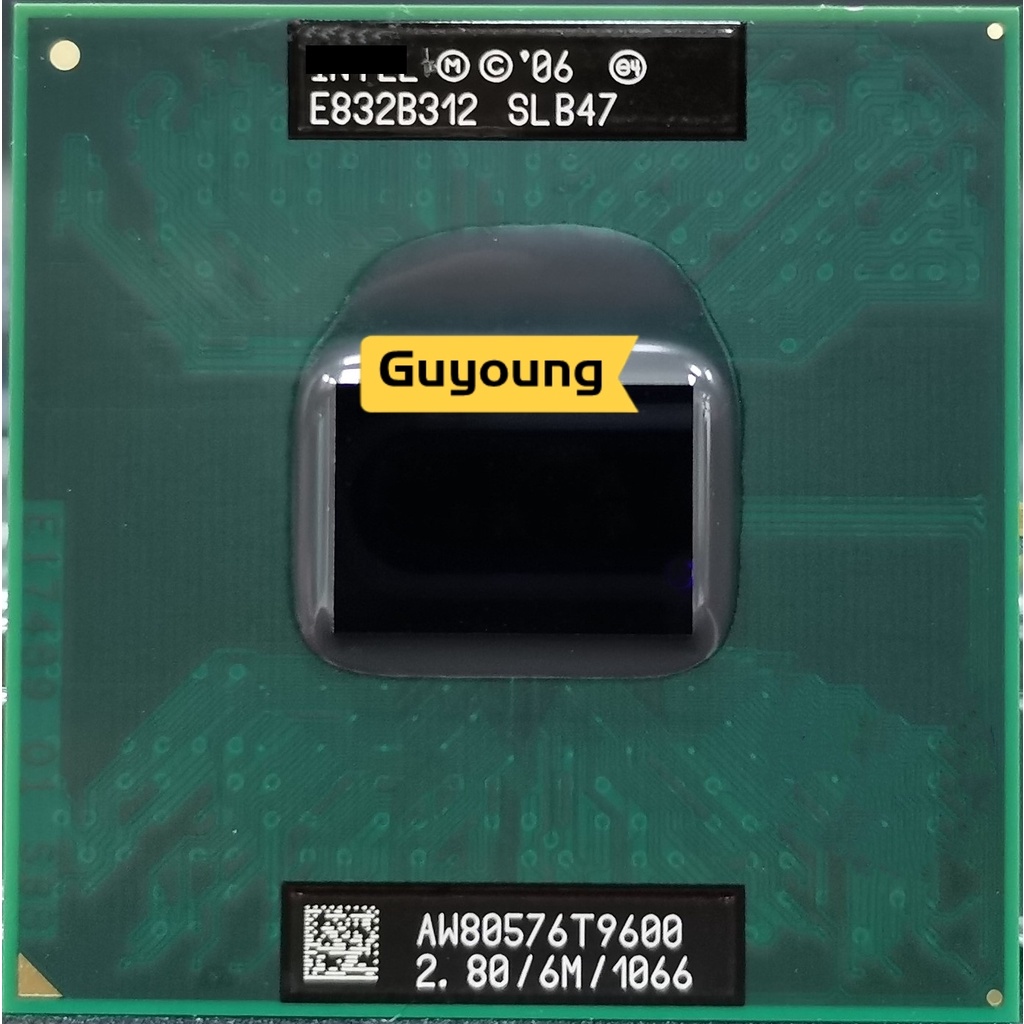 ♀Cpu 筆記本電腦 Core 2 Duo T9600 T9600 CPU 6M 高速緩存 2