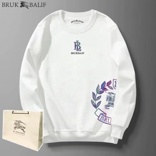 BK 戰馬衛衣男士白色寬松大碼新款秋冬季純棉潮流中青上衣 長袖t恤 打底衫 內搭 大學T 純棉T恤 長袖上衣男 男生長袖