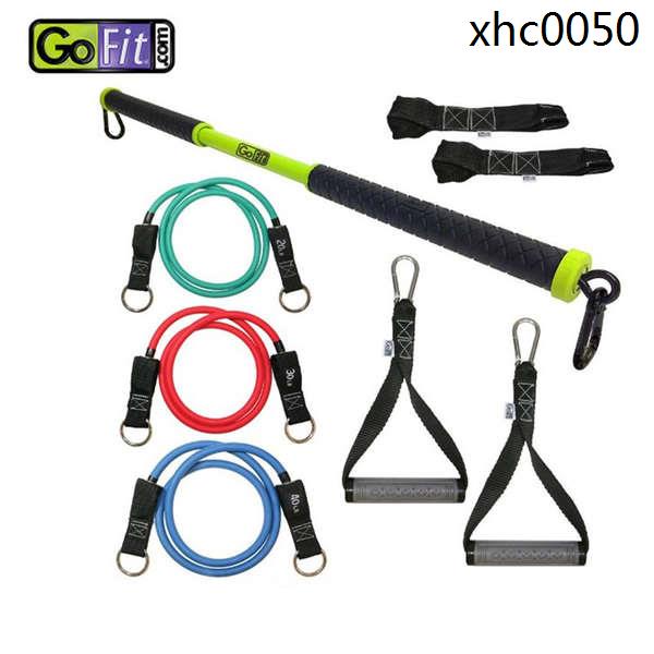 現貨· GoFit彈力繩套裝健身男彈力帶胸肌訓練器材阻力帶健身家用拉力繩