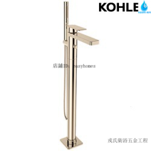 美國經典kohler K-23492T-4-AF/CP/BL若方落地式浴缸花灑龍頭搭配97905T-NA預埋件