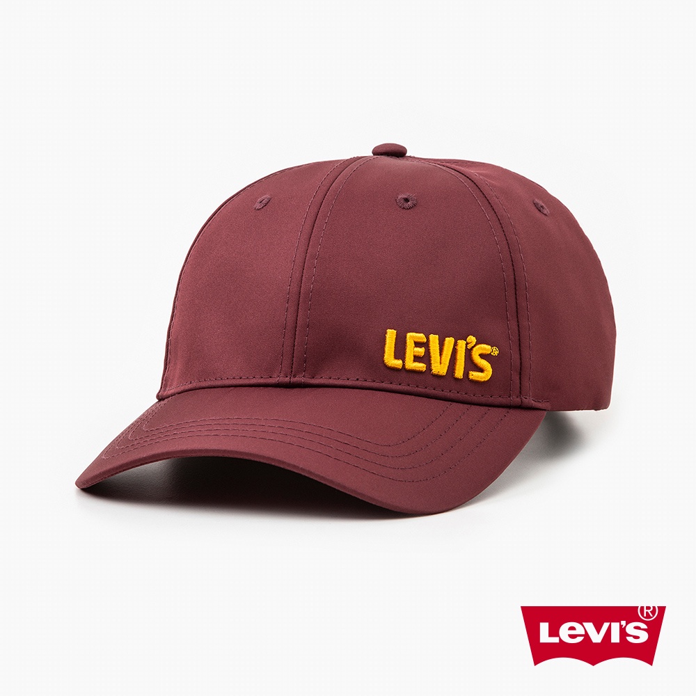 Levis Gold Tab金標系列 可調式環釦棒球帽 立體刺繡Logo 酒紅 男女 D7278-0004 熱賣單品