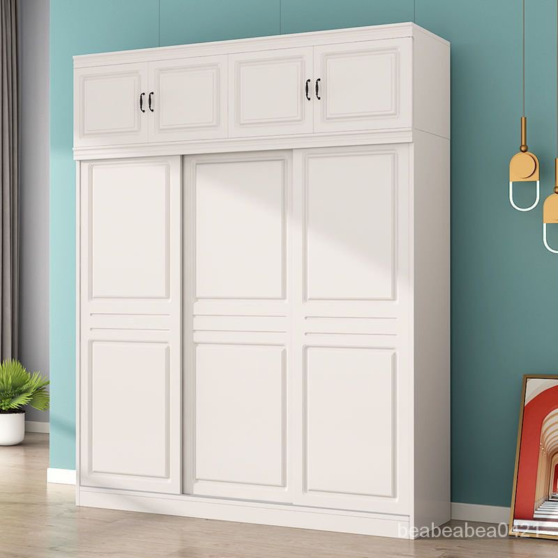 衣櫃傢用臥室簡易組裝經濟型推拉門收納衣櫃現代簡約儲物大衣櫥子