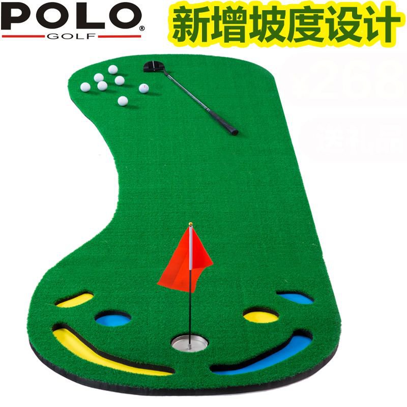 💯熱銷/免運 室內傢庭高爾夫果嶺GOLF推桿練習器 套裝 辦公室練習毯 草皮毯 推桿練習器 高爾夫球毯 練習墊 高爾夫