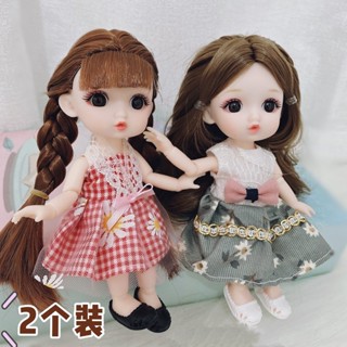 【臺灣出貨】8分bjd17公分嘟嘴可愛芭比娃娃套裝衣服可換裝20關節公主女孩玩具 兒童玩具 芭比娃娃 洋娃娃