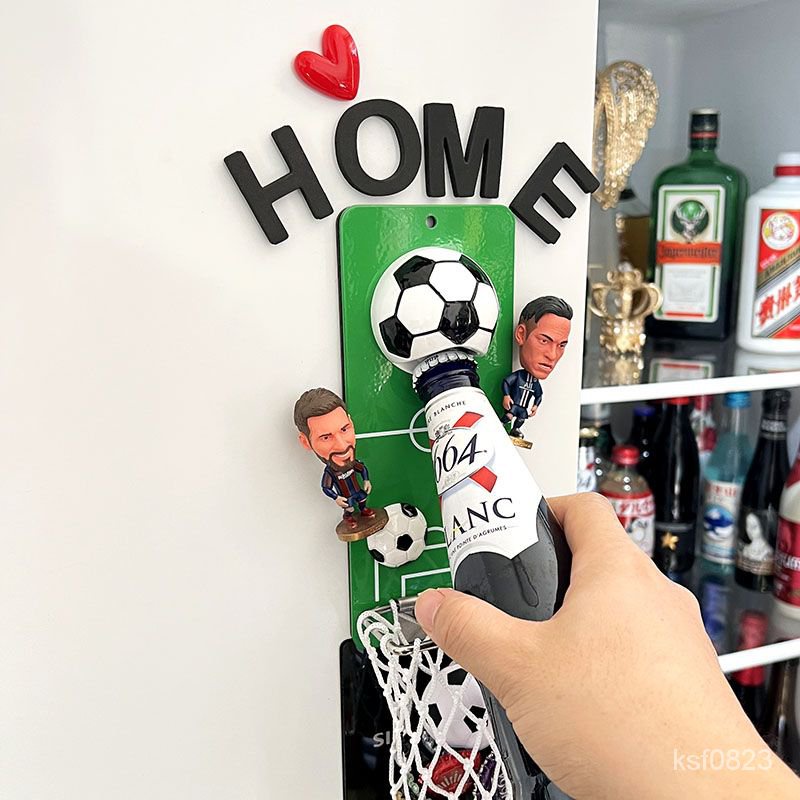 冰箱貼 磁吸冰箱貼 冰箱貼紙 冰箱裝飾 內馬爾梅西2022世界杯壁掛式足球磁吸開瓶器綠茵場磁鐵冰箱貼起子