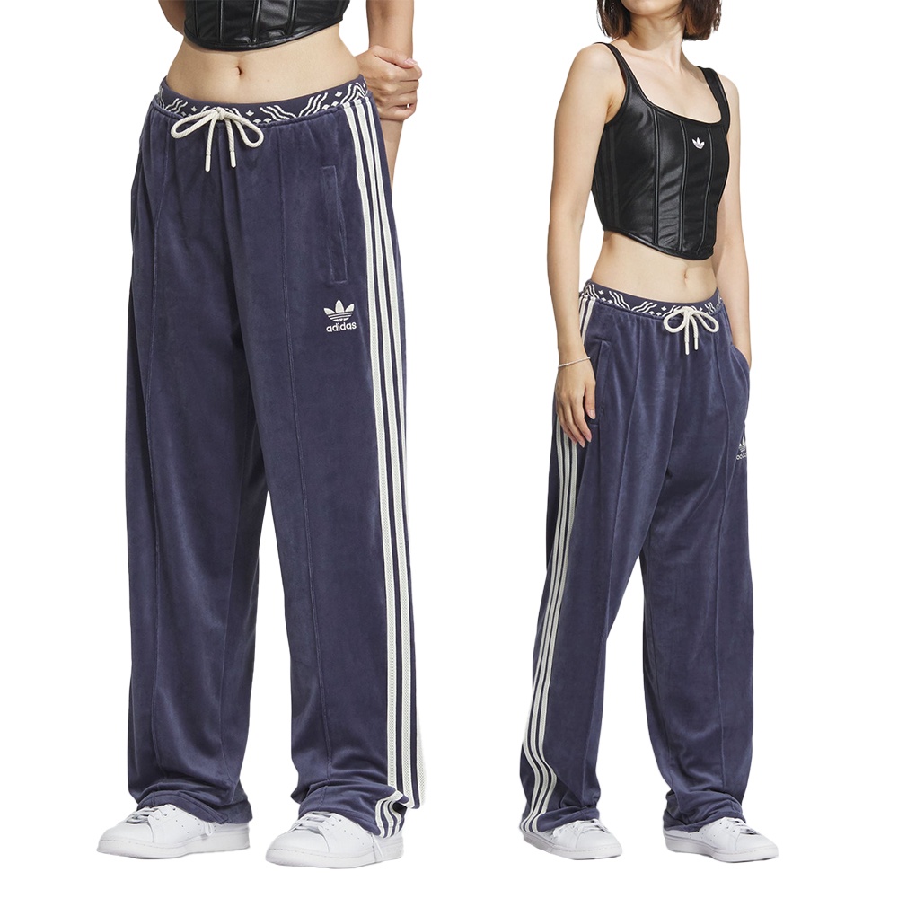 Adidas Velour SST Pant 女款 灰藍色 休閒 復古 經典 絲絨 長褲 IX4231