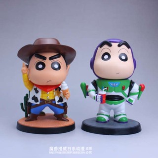 蠟筆小新手辦巴斯光年太空人小新牛仔迪克小新GK車用桌面擺件禮物