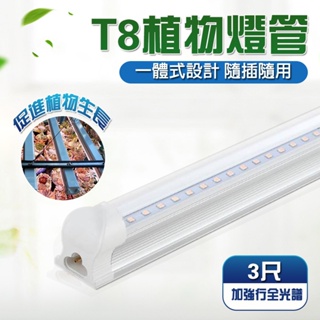 【现货 植物燈】LED植物燈 T8燈管植物燈 3呎25W 加強型光譜 植物生長燈(多肉/塊根/龍舌蘭/觀葉/鹿角蕨)