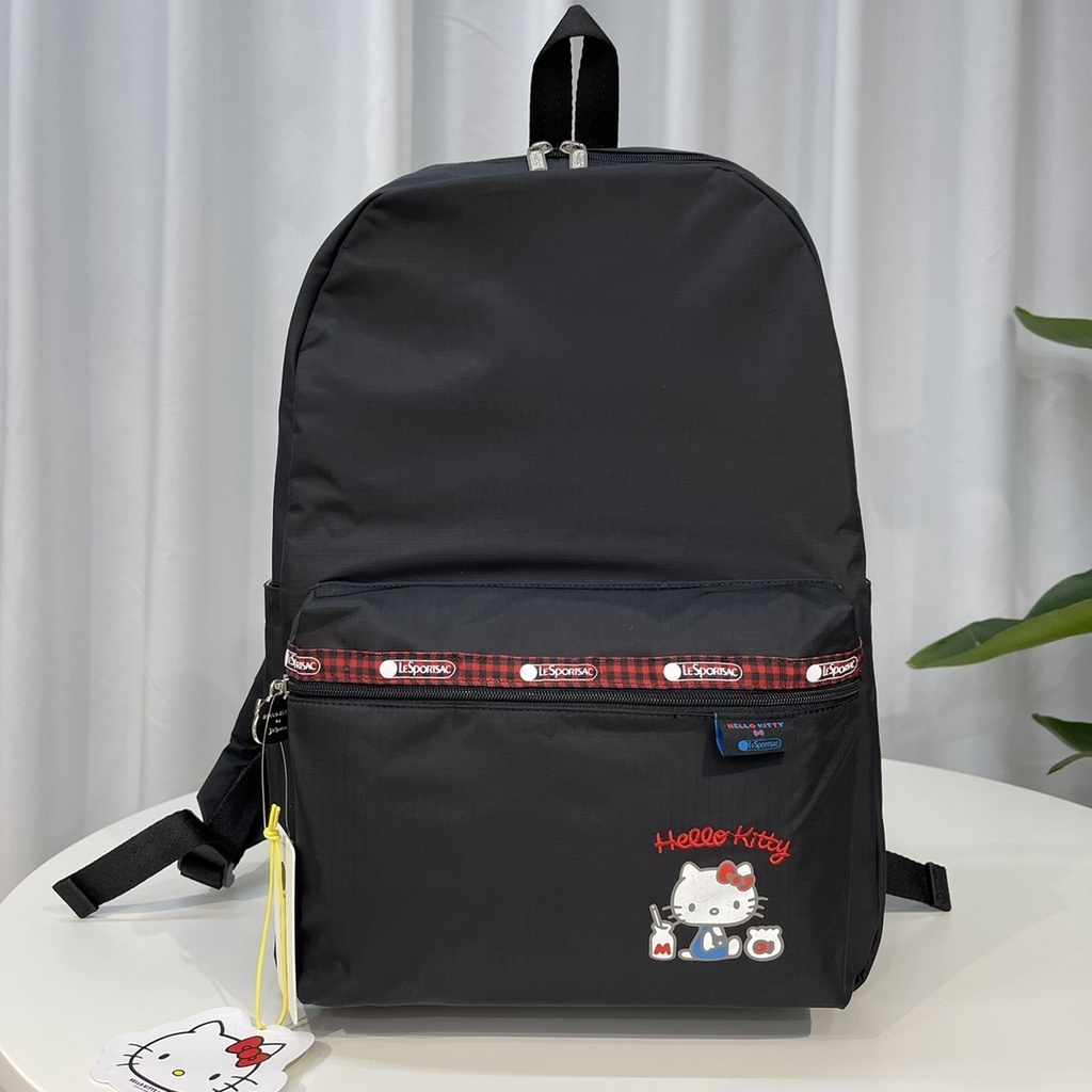 LeS portsac 3426 Kitty黑凱蒂貓 大款防水輕便輕量大容量旅行雙肩包 學生書包 電腦包 後背包