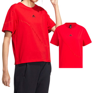 Adidas Gfx Ss Tee 女款 紅色 圓領 上衣 舒適 運動 休閒 短袖 IZ3139