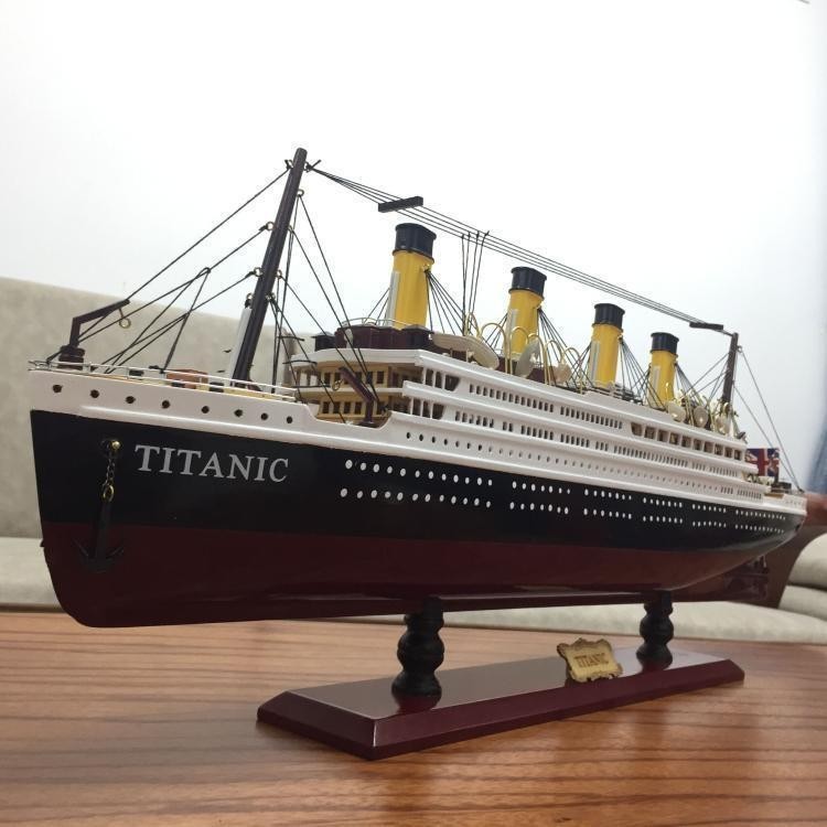 泰坦尼克限定號模型木質船模型擺件仿真郵輪游輪大型輪船裝飾復古禮品新品
