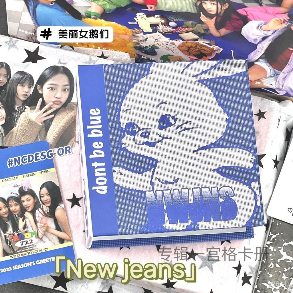 台灣現貨 NewJeans一宮格卡冊活頁可拆卸3寸小卡相冊專輯小卡收納冊 貓貓週邊小卡卡冊 品質有保障