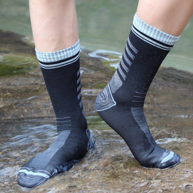 防水襪透氣長筒戶外防水襪遠足涉水露營冬季滑騎行雪保暖防水襪子