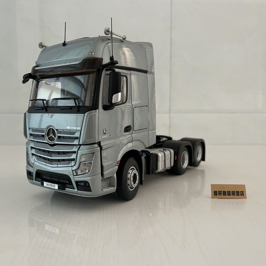 原廠1:24 BENZ actros MP4 賓士阿克託斯牽引車拖頭合金卡車模型