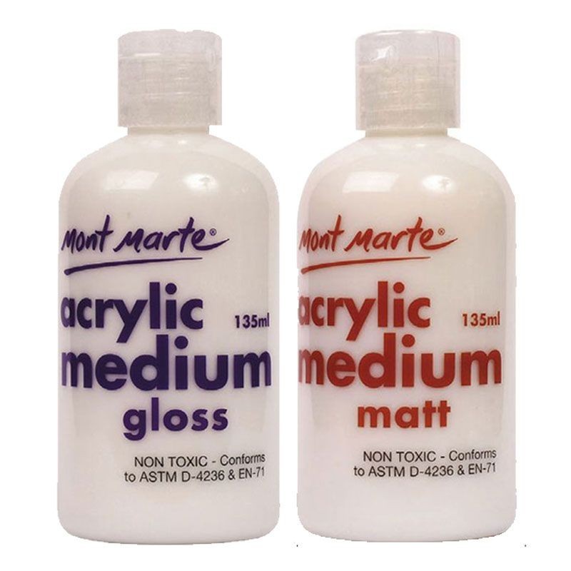 *小百合滿2瓶 蒙瑪特丙烯調和液顏料調和亮光劑透明保護漆亞光劑媒介