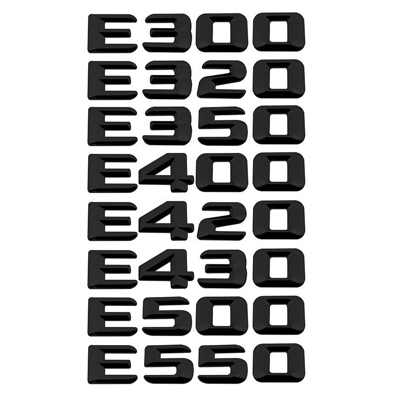 適用於賓士E300 E320 E350 E400 E420 E430 E500汽車車尾門後備箱裝飾車標貼 數