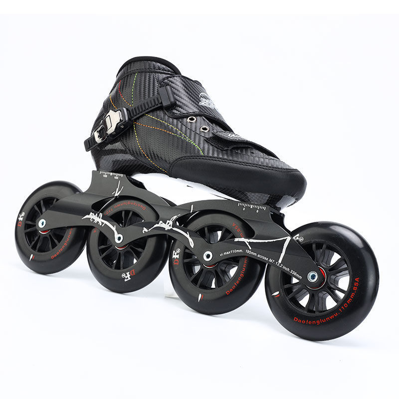 ZICO 速滑鞋 專業競速輪滑鞋大輪速度碳纖維溜冰鞋成人男女兒童上鞋