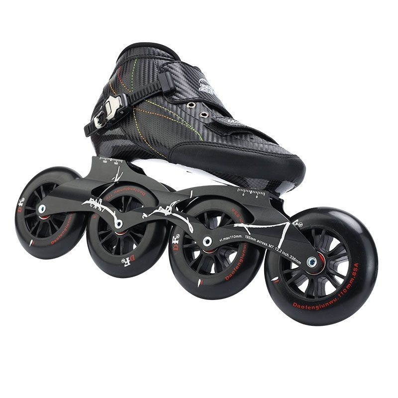ZICO速滑鞋專業競速鞋碳纖維兒童大輪輪滑鞋速度溜冰鞋上鞋