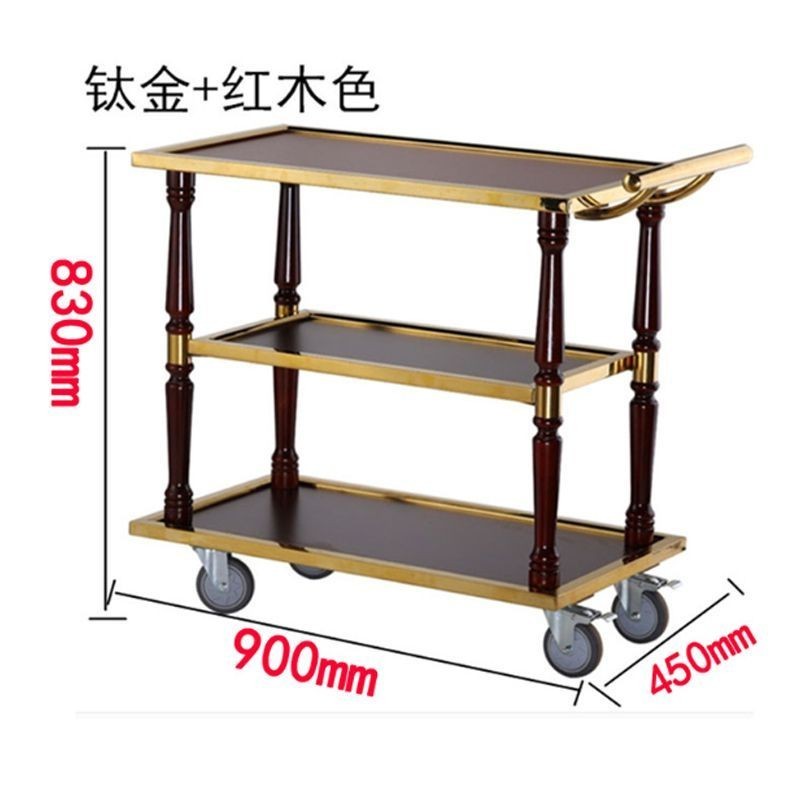 可開發票/熱銷 酒店小喫車推車烤鴨片鴨車三層酒水移動送餐車餐廳上菜送菜小推車 手推車 送餐車 中古推車 工具車