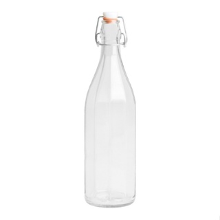 台灣現貨 義大利《EXCELSA》扣式密封玻璃水瓶(直紋1L) | 水壺