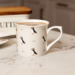 台灣現貨 英國《KitchenCraft》骨瓷馬克杯(海雀300ml) | 水杯 茶杯 咖啡杯