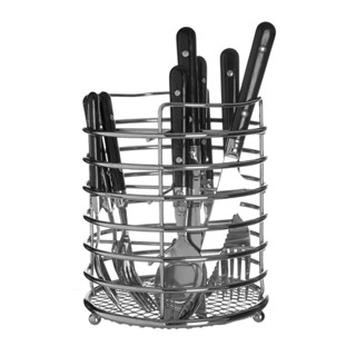 台灣現貨 英國《Premier》4格鏤空餐具瀝水筒(銀) | 廚具 碗筷收納筒 瀝水架 瀝水桶