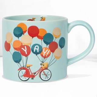 台灣現貨 加拿大《DANICA》Jubilee石陶馬克杯(氣球單車415ml) | 水杯 茶杯 咖啡杯
