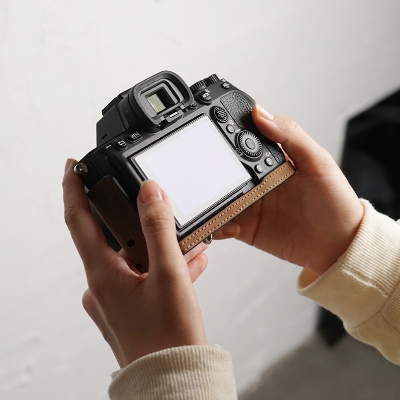 攝影點綴 索尼A7M4 a7s3相機皮套真皮保護殼加長手柄保護套半套配件獨特時尚