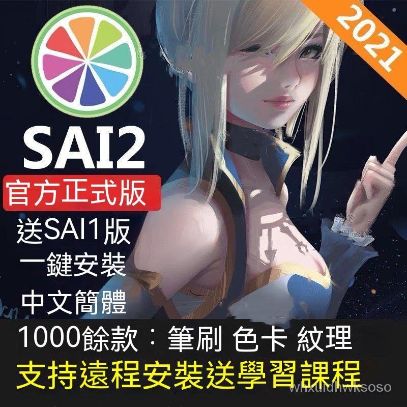 【專業軟體】sai2软件SAI正版中文人物绘画插画一键安装笔刷色板安装包可远程