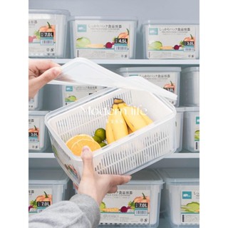 ♡modern life、日本冰箱收納盒瀝水保鮮盒食品級專用冷藏冷凍密封廚房水果蔬菜盒