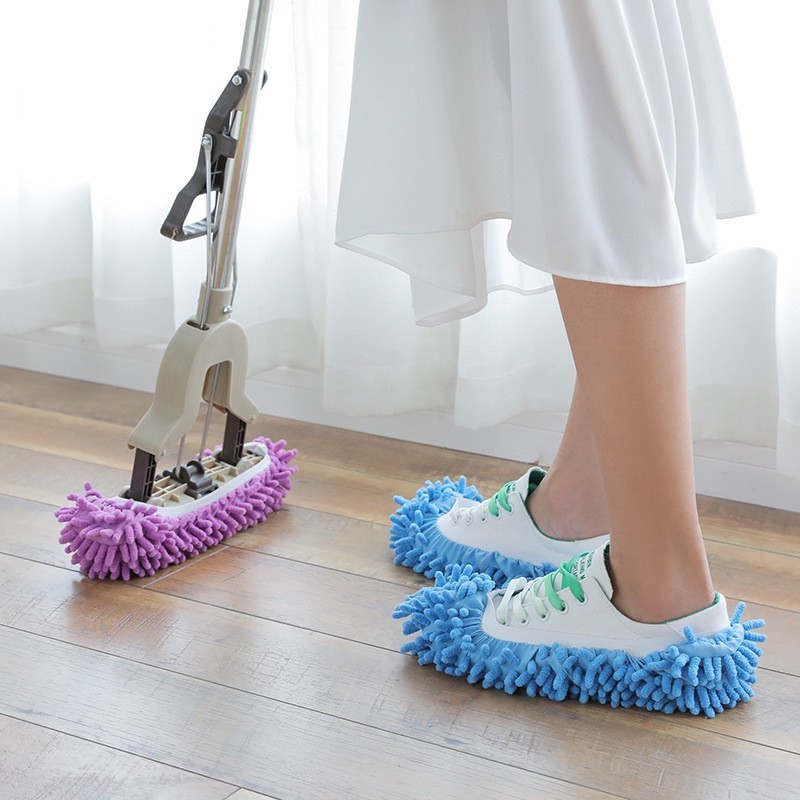 雪尼爾懶人拖地拖鞋套 清潔地板可拆洗擦地拖鞋