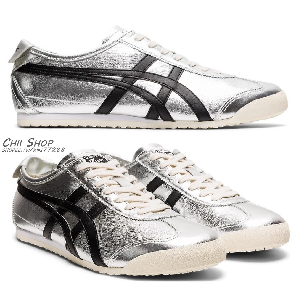 【CHII】日本 Onitsuka Tiger MEXICO 66 鬼塚虎 銀色黑線 小銀鞋 1183b566_020