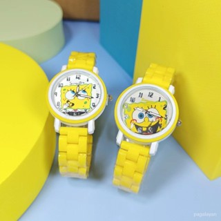 【超可愛💝】新款兒童卡通海綿寶寶仿陶瓷手錶男孩女孩防水石英數字學生錶 卡通手錶 兒童腕錶 小孩手錶 生日禮物 交換禮物