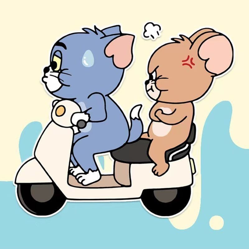 貓和老鼠電動車裝飾貼紙湯姆貓可愛創意個性汽車卡通裝飾劃痕遮擋