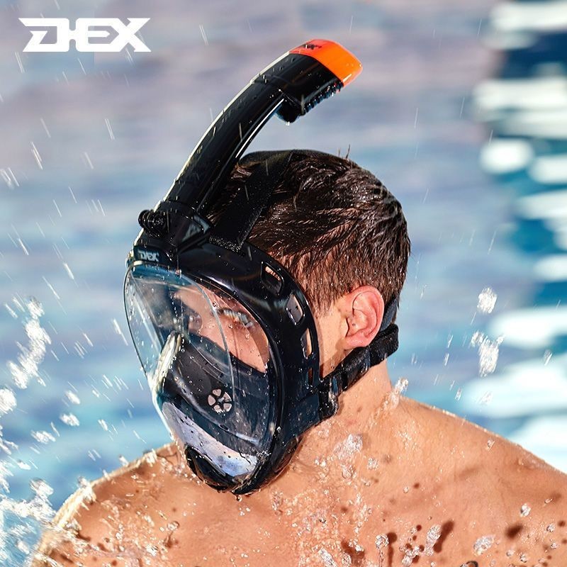 呼吸面罩浮潛呼吸器全干式浮潛面罩潛水裝備水下兒童泳鏡防霧近視