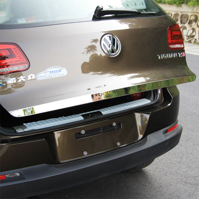 Volkswagen 適用福斯Tiguan尾門裝飾亮條Tiguan改裝Tiguan尾門亮條後備箱護板防撞條