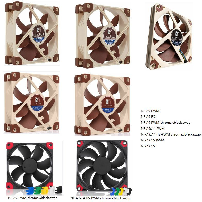 ☃Noctua NF-A9 92mm 風扇 PWM/FLX/5V/HS-PWM 適用於 PC 機箱和