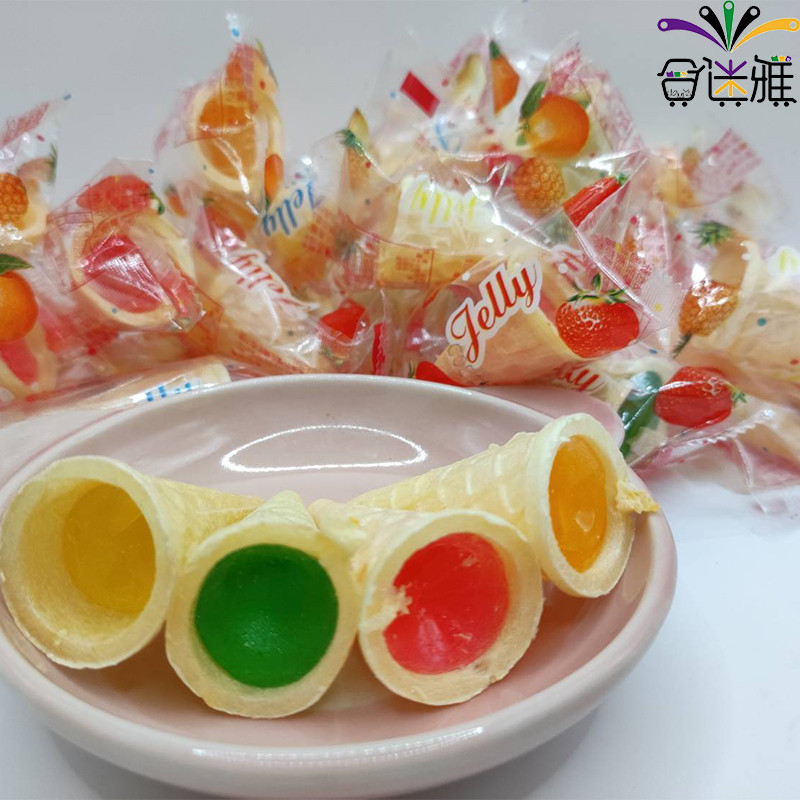 甜筒造型軟糖(綜合水果口味) 7g/個-1組10個【合迷雅旗艦館】