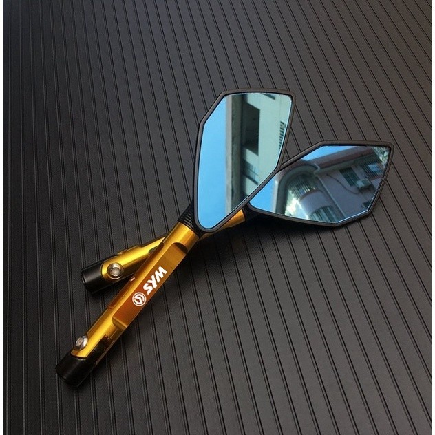 【爆款】適用 三陽 GT125 RX110 GR125 JR 改裝鋁合金後視鏡電機桿端鏡 後視鏡 摩托車側鏡後照鏡